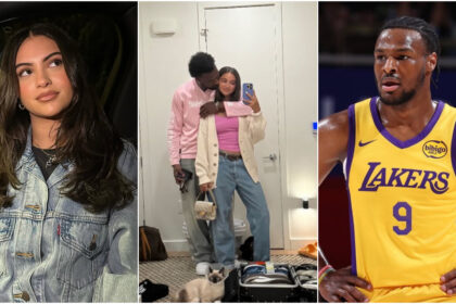 Bronny James, Parker Whitfield, LeBron James, Savannah James, LA Lakers.